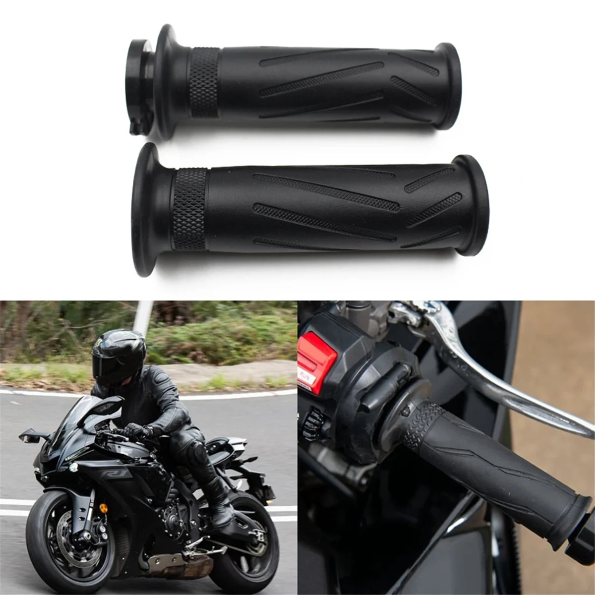 Motorcycle Handle Grips 22mm Universal for Yamaha FZR400 YZF R1 R1M R1S R6 Throttle Handle Rubber Sleeve Handlebar Bar