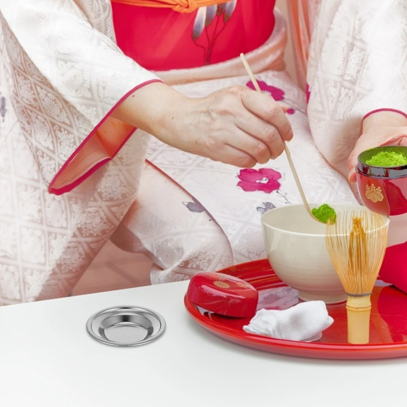 

4pcs Tea Bag Dish Stainless Steel Space-Saving No-Drip Round Metal Teabag Holder For Household Tea Room Organizer Utensil