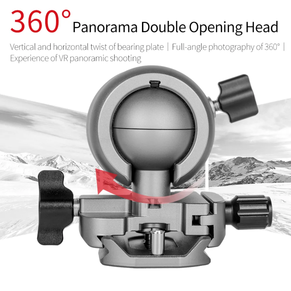 KINGJOY SLR DSLR Camera Tripod Lightweight and Compact Carbon Fiber Tripod Stand with 360 Panorama Ball Head Quick Release Plate