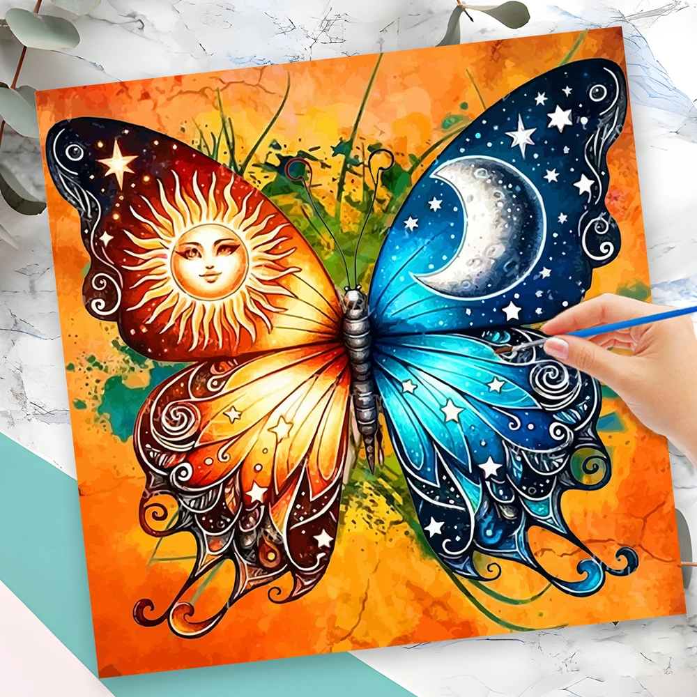 Momoart New Arrivals Drawing By Numbers Butterfly Animal DIY