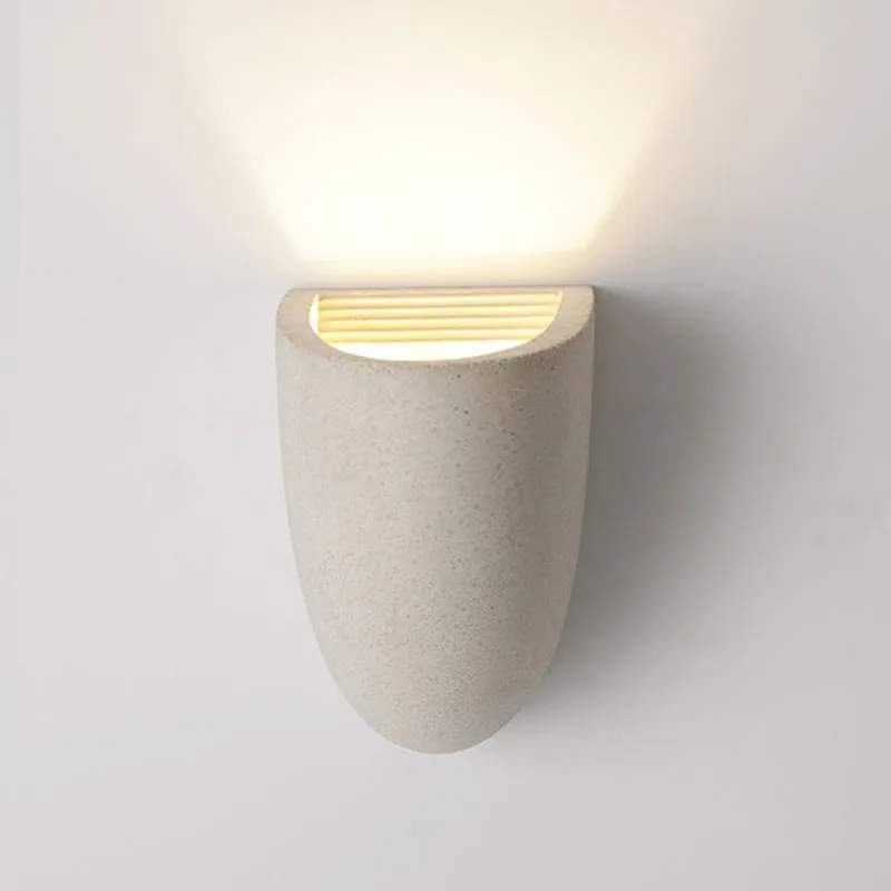 

Wabi Sabi Outdoor Waterproof Terrace Villa Courtyard Terrazzo Sconce Light Industrial Background Wall LED Indoor Wall Lamps