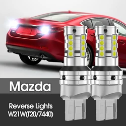 2pcs LED Reverse Light Blub Backup Lamp W21W 7440 T20 Canbus No Error For Mazda 6 gj gl 5 3 RX-8 MX-5 Miata CX-7 CX-9