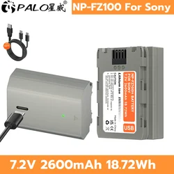 PALO NP FZ100 NP-FZ100 np FZ100 Battery+USB Port Fast Charging for Sony A7m3 A7R4 A7M4 a9 A9M2 a7R III a7c a7iv III ILCE-9 A6600