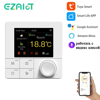 Smart Vloerverwarming Thermostaat Tuya Wifi Warm Vloerverwarming Regulator 220 Volt Elektrische/Water Gas Boiler Temperatuur Controller