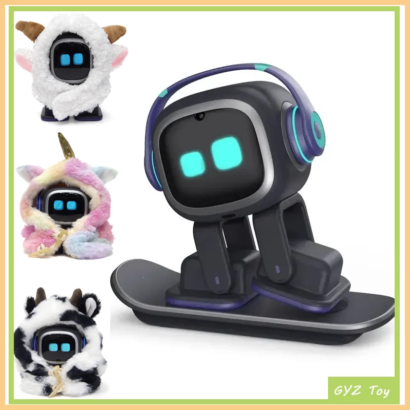 Emo Intelligent Robot Pet Toys Emo Accompanying Voice Machine Ai Puzzle Electronic Action Desktop Electronic Pet Kids Gifts Toys