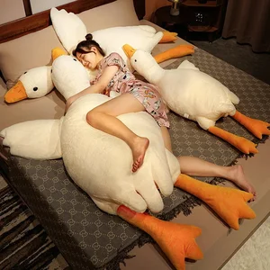 50/90/130CM Funny Goose Plush Toy, Soft Duck Pillow, Cute Stuffed Animal for Sleeping, Kids Gift, Girlfriend Birthday Present