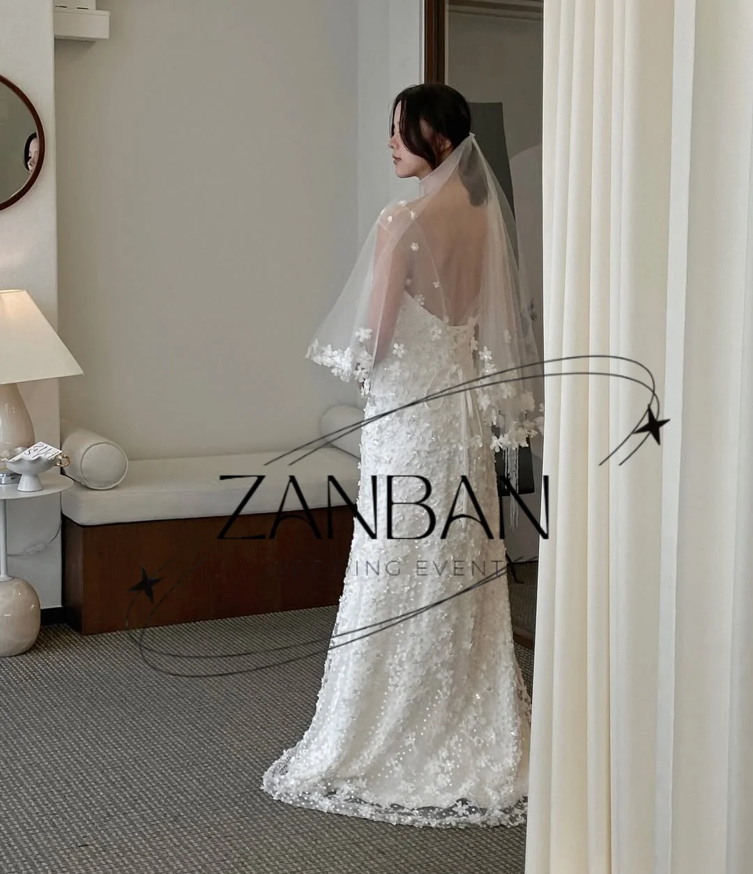 ZanBan Exquisite Flowers Lace Wedding Party Dress Sweetherat Draped A-Line Korea Photo Shoot Bridal Reception Gown Custom 웨딩드레스