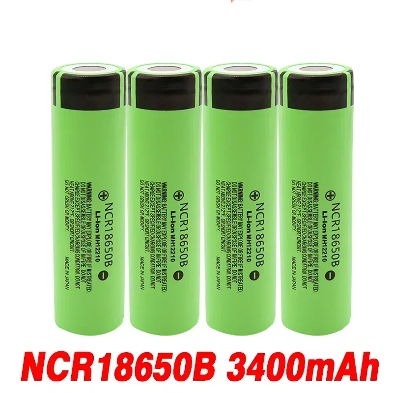 Free Shipping 100%  lithium-ion 34B original new NCR18650B 3.7V 3400mAh for flashlight USB 18650 rechargeable battery