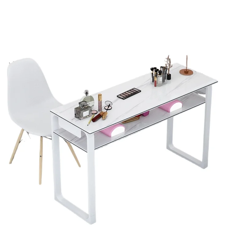 

For Hand Chair Nail Table Design Storage Professional White Nail Desk Reception Tavolo Estetista Unghie Nail Salon Furniture