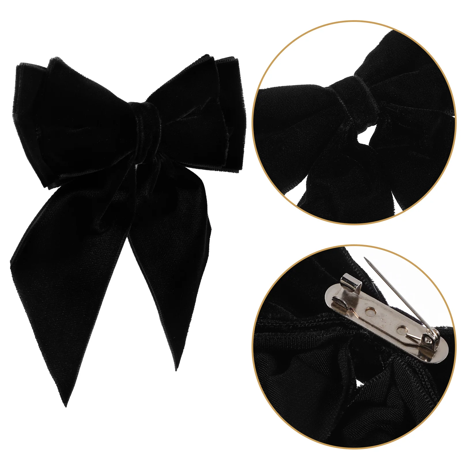 Bow Tie Clothes Brooch Pin Aesthetic for Women Bowtie Brooches Collar Fashion Large Bobby Pins Decorative