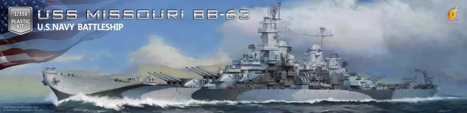 Very Fire VF350909 1/350 USS Navy Battleship BB-63 Missouri ship model kit