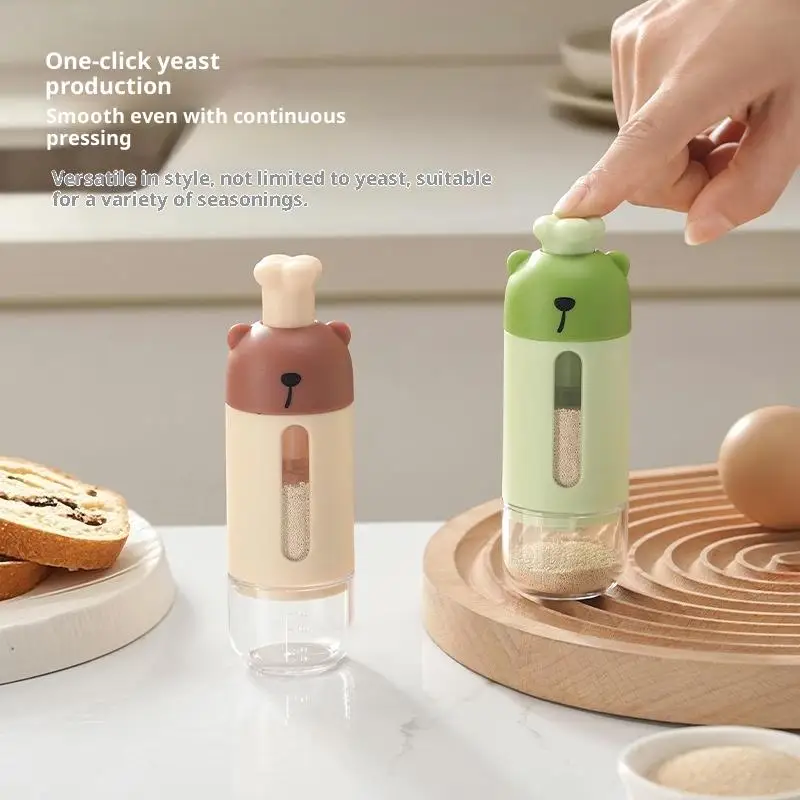 Metering Salt Shaker Push Type Salt Dispenser Salt Tank Sugar Bottle Shaker Canister Quantitative Salt Shaker Moisture-proof