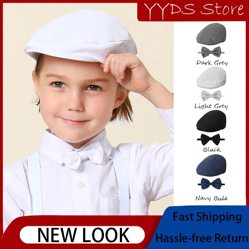 berretto-da-pilota-vintage-da-ragazzo-con-papillon-elegante-cappello-ottagonale-a-tesa-larga-per-gentiluomini-e-bambini-abbigliamento-da-battesimo-festa