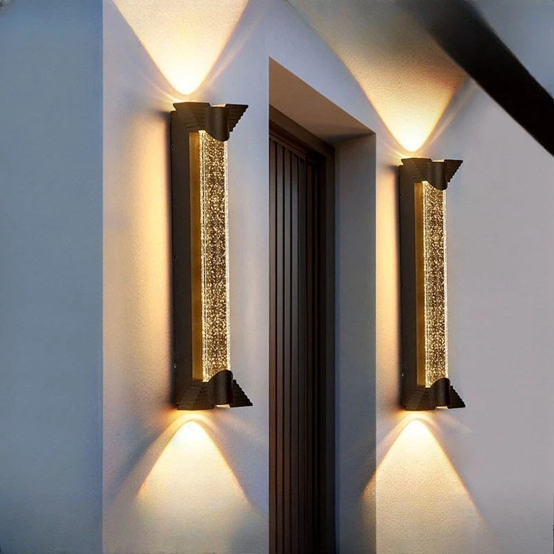 

Наружный настенный светильник, светодиодный водонепроницаемый алюминиевый акриловый современный садовый светильник