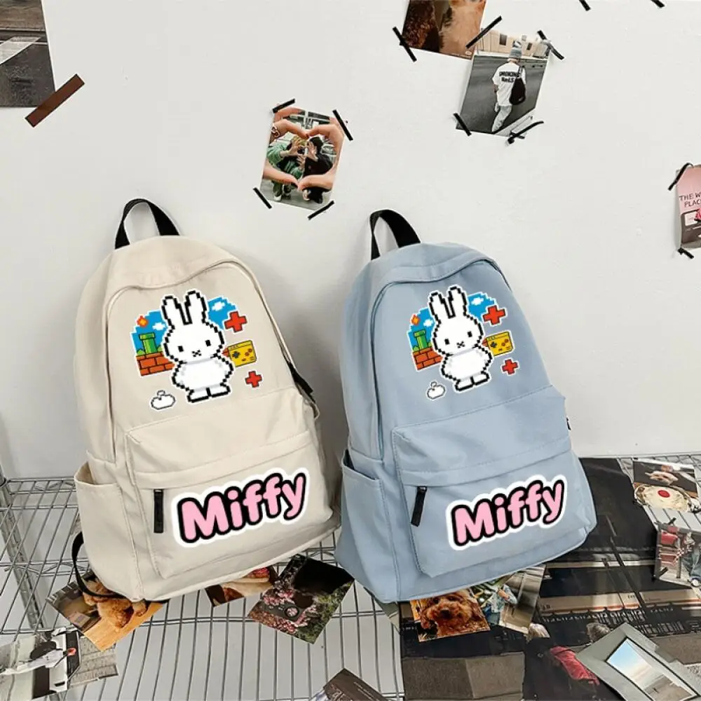 กระเป๋าเป้เดินทางแบบลำลองน้ำหนักเบามิฟฟี่สำหรับผู้ชายและผู้หญิงกระเป๋าเป้นักเรียนความจุขนาดใหญ่การ์ตูนของขวัญน่ารัก