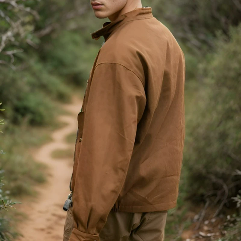 Spring Autumn New Independent Station Foreign Trade Jacket Solid Color Men's Solid Color Zipper Jacket Temperament Individuality