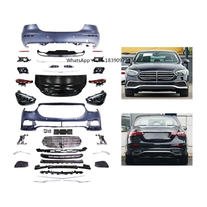 New Non Destructive Installation Front Rear Bumpers 2016-2018 W213 Bolt-On Upgrade for E-Class