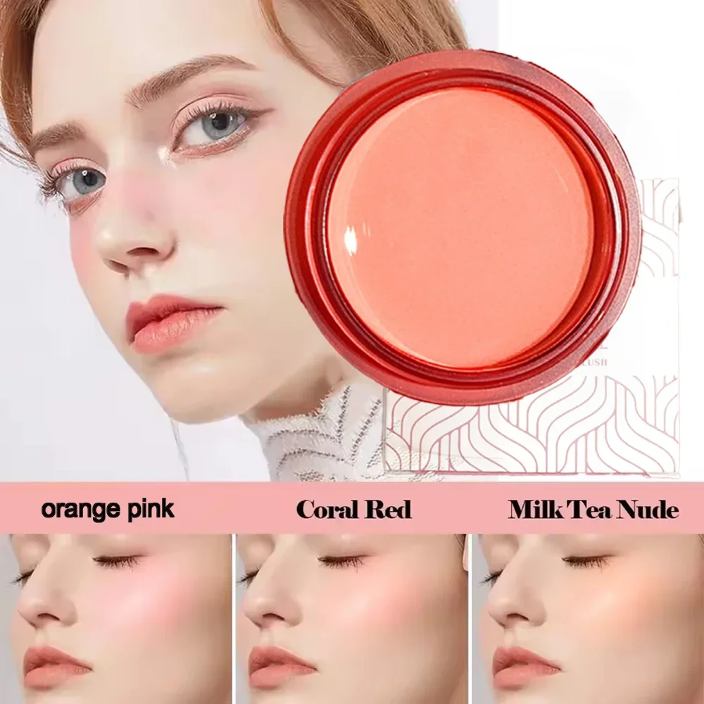 لوحة أحمر خدود مخملية تدوم طويلاً - روج وردي ناعم، مسحوق كفاف الوجه الطبيعي، مقاوم للماء، مكياج يومي #1