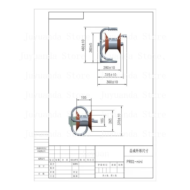 Portable High-pressure Pipe Reel, Dredging Pipe Hand Reel, Collector, Car Washing Machine High-pressure Pipe Storage Rack