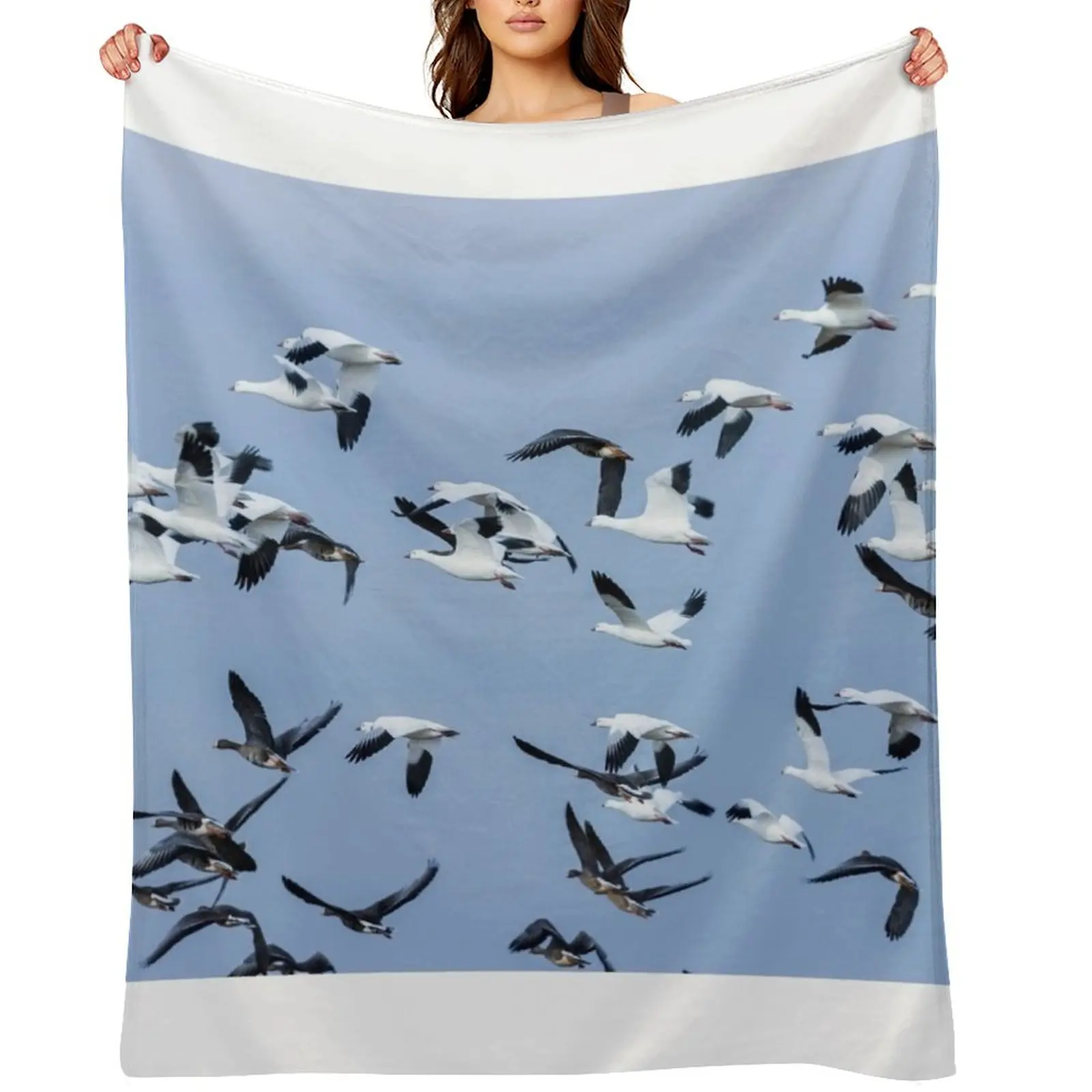 

Snow Geese Migration Throw Blanket valentine gift ideas Luxury St Beautifuls Personalized Gift Blankets