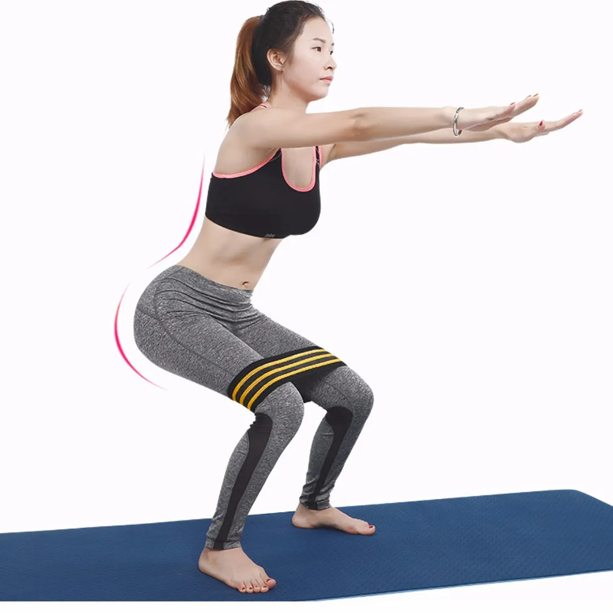 Resistance Hip Bands Set – Latex & Polyester Loop Bands for Glutes, Legs, Squats, Hip Thrusts, Workout