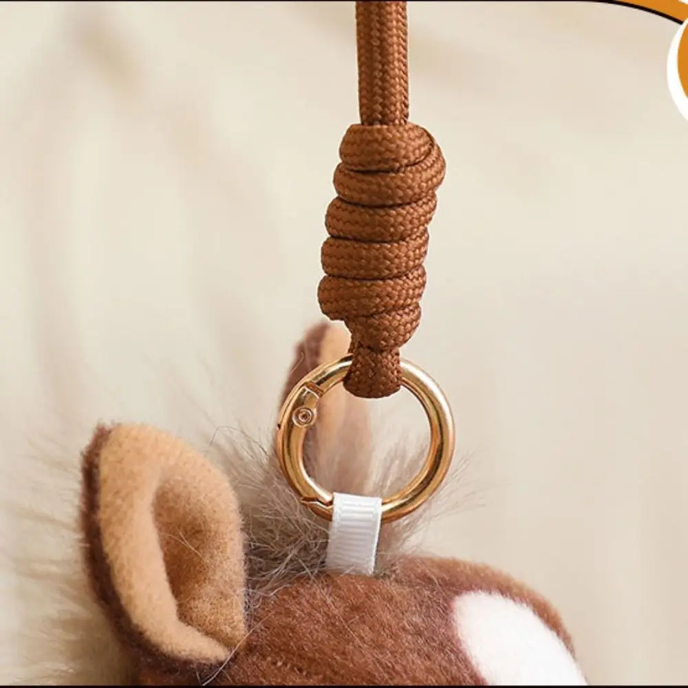 かわいいPPコットンポニーヘッドペンダントふわふわソフトホースぬいぐるみ快適な漫画マスコットポニー人形バックパックデコレーション