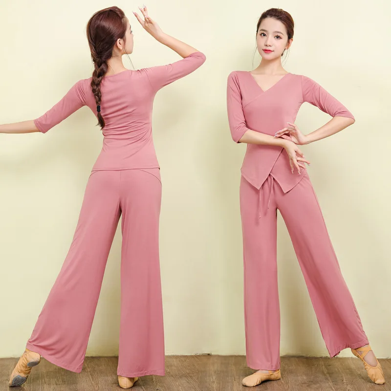 

Dance Practice Suit Women's Suit Classical Dance Slim Body Training Cover Finger Top
