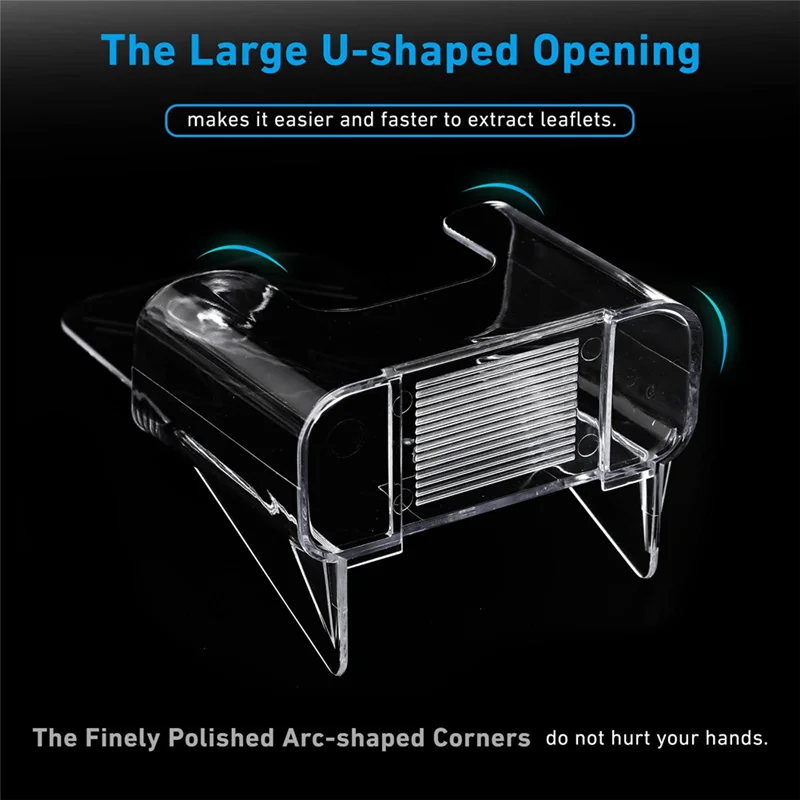 Acrylic Brochure Holder Slant Back Design, Clear Display Stand, Plastic Table Stand Sign Holder 2 Pack Durable Easy To Use