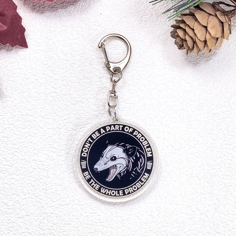 11 Stück Opossum Didelphidae Zitate Schlüsselanhänger Zubehör Acryl Niedliche Charms Anhänger für Tasche Lustiger Schlüsselhalter Rucksack Dekoration – Detail 9