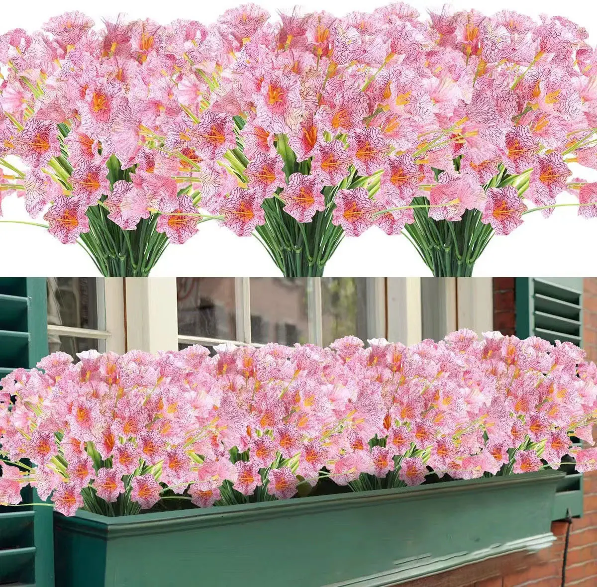 1PC/33CM Artificial Decorative Flowers Multicolor Silk Violet Silk Screen Printed Petunia Wedding Home Outdoor Decoration Props