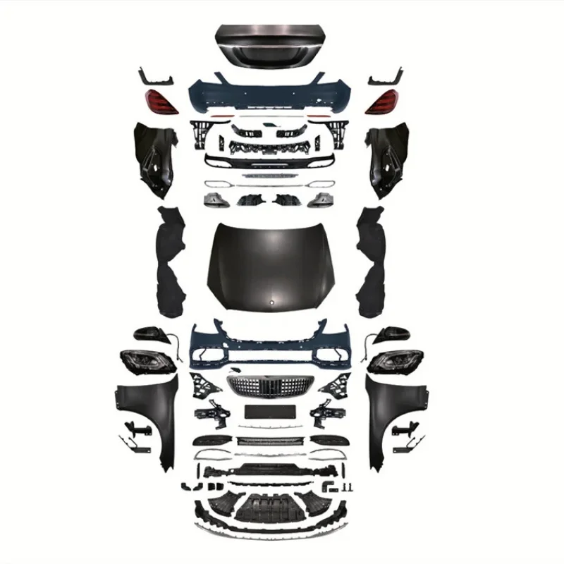 

Bodykit Решетка переднего бампера Боковые юбки Задний фонарь Капот Крыло Использование для W221 (06-13style) Обновление S-класса до W222