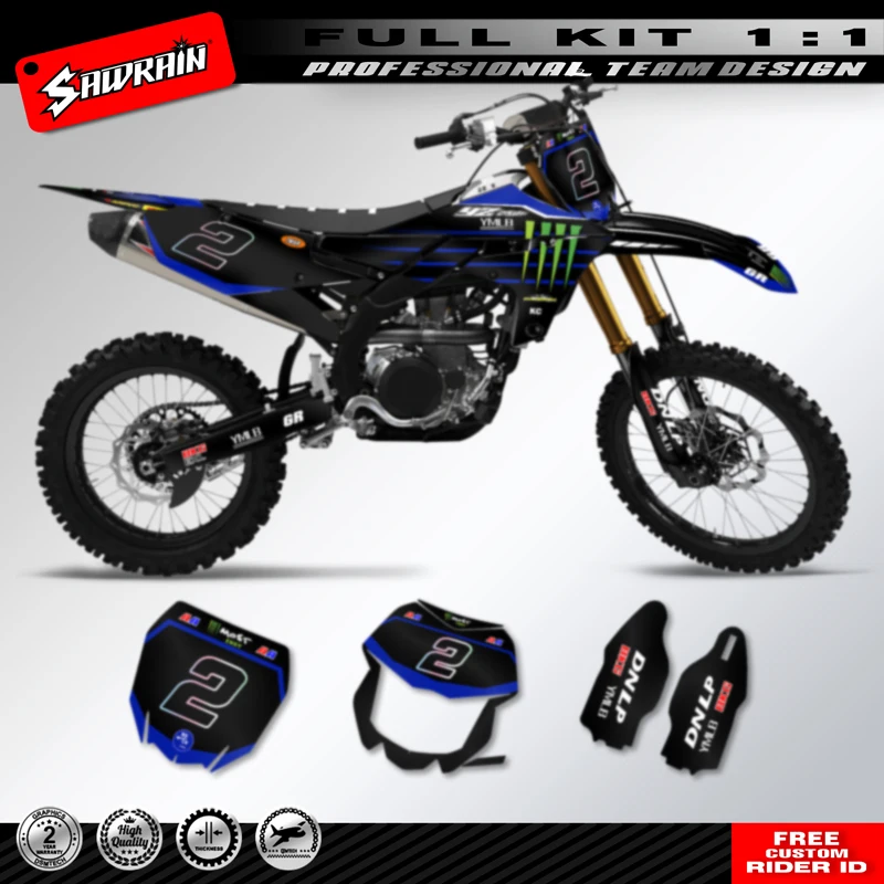 Набор графических наклеек для мотоцикла Sawrain для Yamaha YZF 250 2019-2023 YZF 450 2018-2022 WRF 450 2019-2022 WRF 250 2020-2023