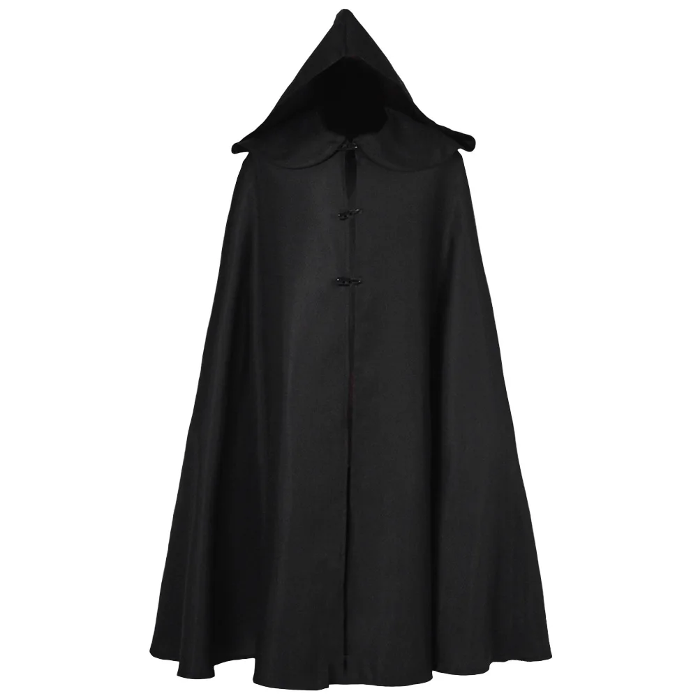 

New Three-button Medieval Cape Knight Wizard Death Cape Halloween Costume