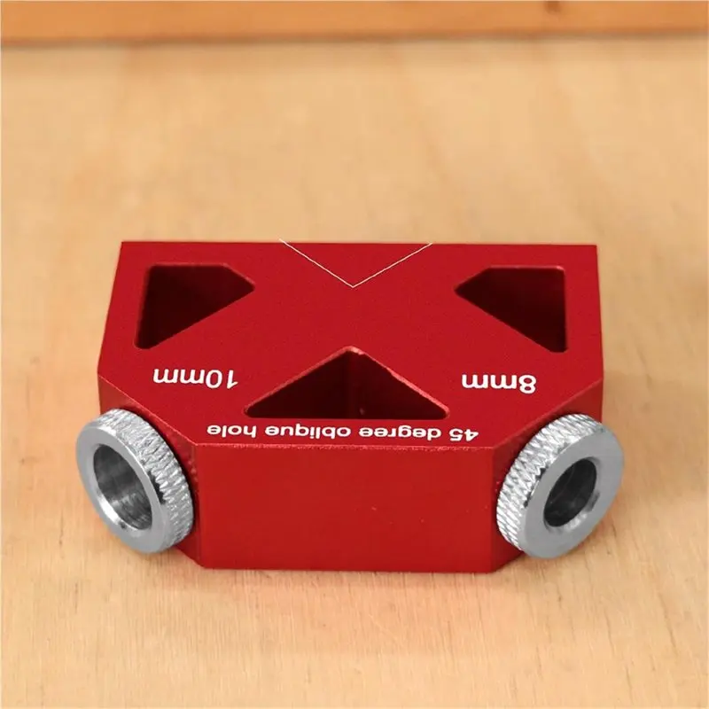 Pocket Hole Jig Kit 45-Degree Wood Doweling Locator Tool With 3 Drill Bits For Precise Angled Joinery Joint Construction