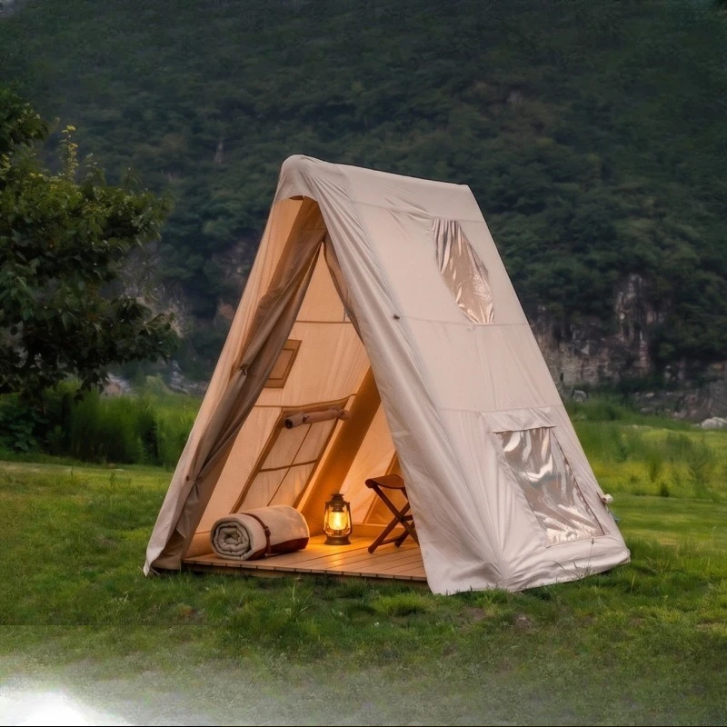 

Inflatable tent wild camping overnight beach camp base automatic free construction outdoor