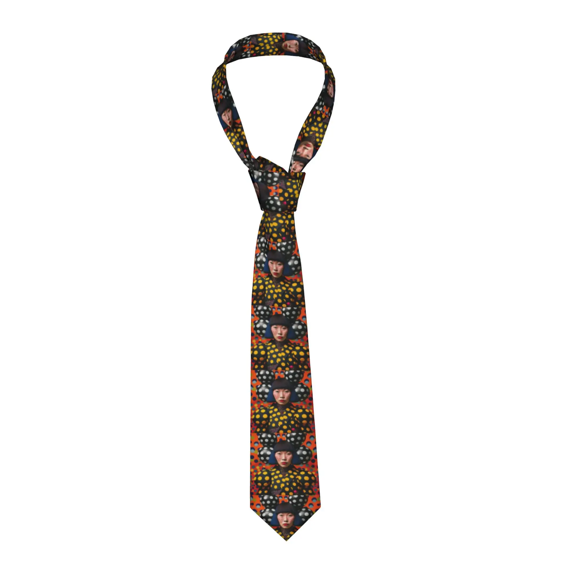 Fashion Yayoi Kusama Abstract Art Tie for Office Men Polka  Neckties