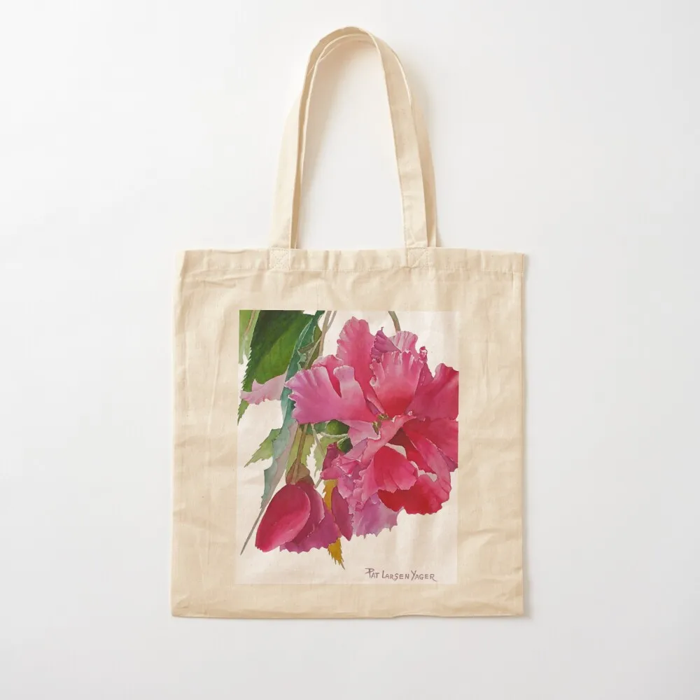 

Ruffled Begonia Watercolor Tote Bag tote bag canvas university shopper bag eco pack