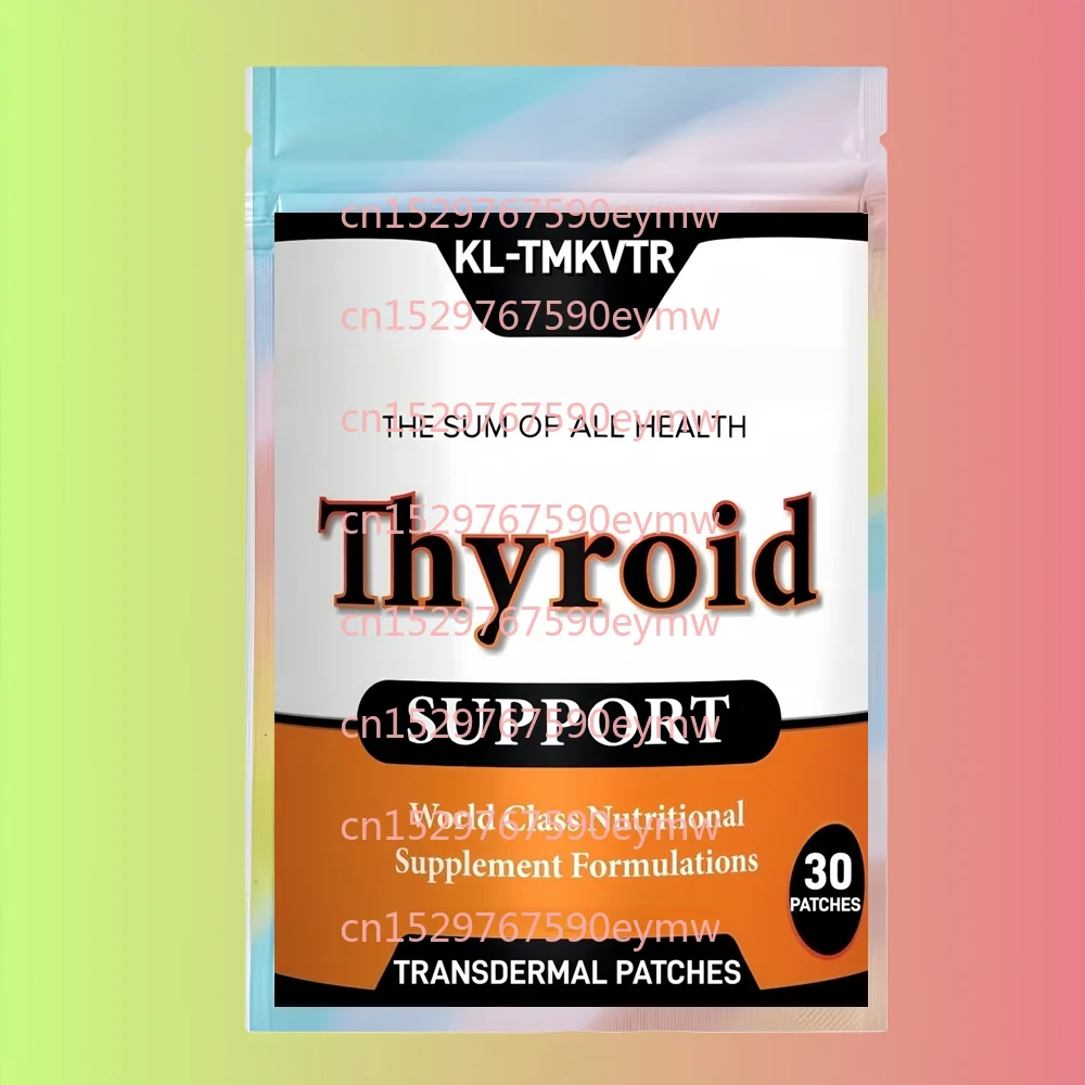 30 Patches Thyroid Wellness Blend Transdermal Patches With Zinc, Ashwagandha Natural Energy & Metabolism Formula