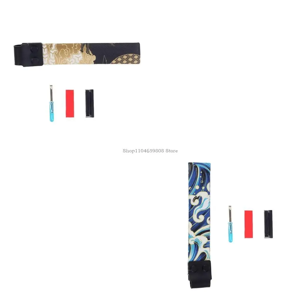 

Stylish Adhesive Keyboard Strap Fabric Keyboard Ribbon with Adhesive Button Strap For Easy Installation And Removal