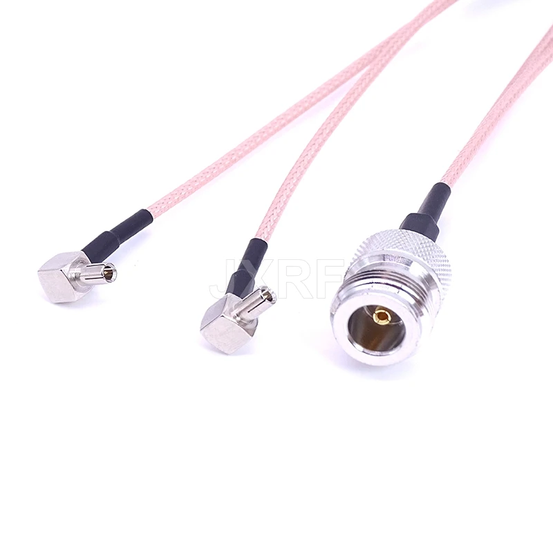 N Male/Female to Dual TS9 CRC9 Male Plug 2XTS9 CRC9 Antenna Adapter Y Type Splitter Pigtail RG316 RF Coax Extension Cable