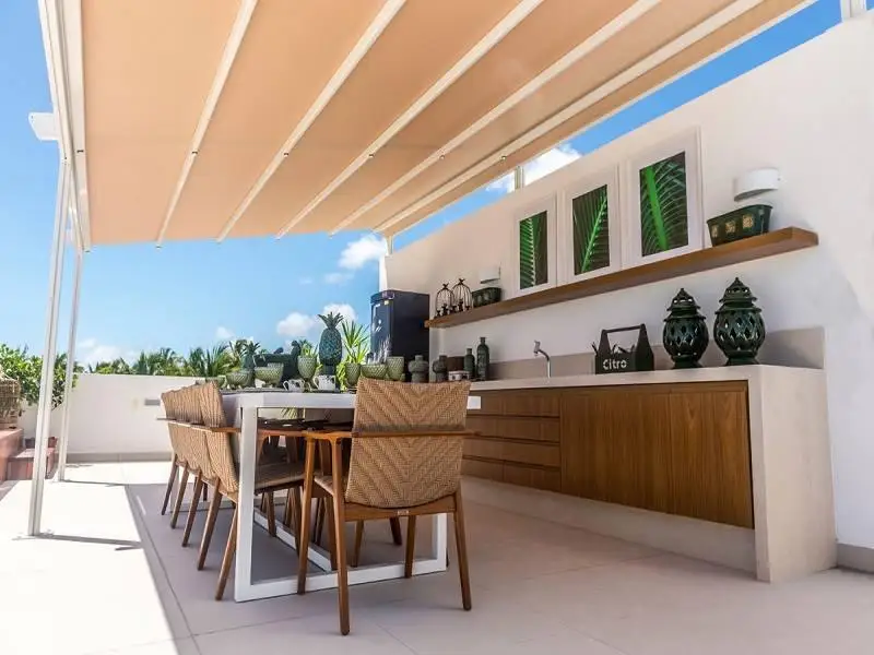 Folding Aluminium Gazebo Electric Roof Pergola With Customized Sizes Retractable Pergola