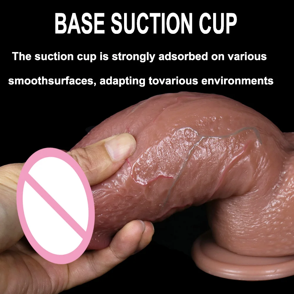 Realistic Huge Dildo Penis Soft Skin Feeling Adults Cock G-spot Anal Sex Toys Suction Cup for Woman Man Penis Masturbation 18+