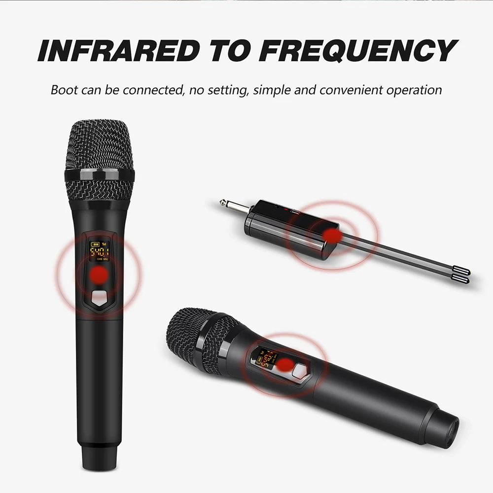 Debra MU2 Universal UHF ไมโครโฟนแบบใช้มือถือไร้สาย ใช้กับมิกเซอร์ เครื่องขยายเสียง ลําโพง ฯลฯ อุปกรณ์เวที