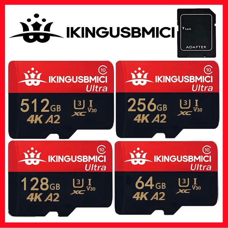 Lightweight Micro TF SD Card 512GB 64GB 32GB 128GB TF Cards SD Cards Memory Card C10 8K for Drone/Phone/Tablet/GPS/Recorder