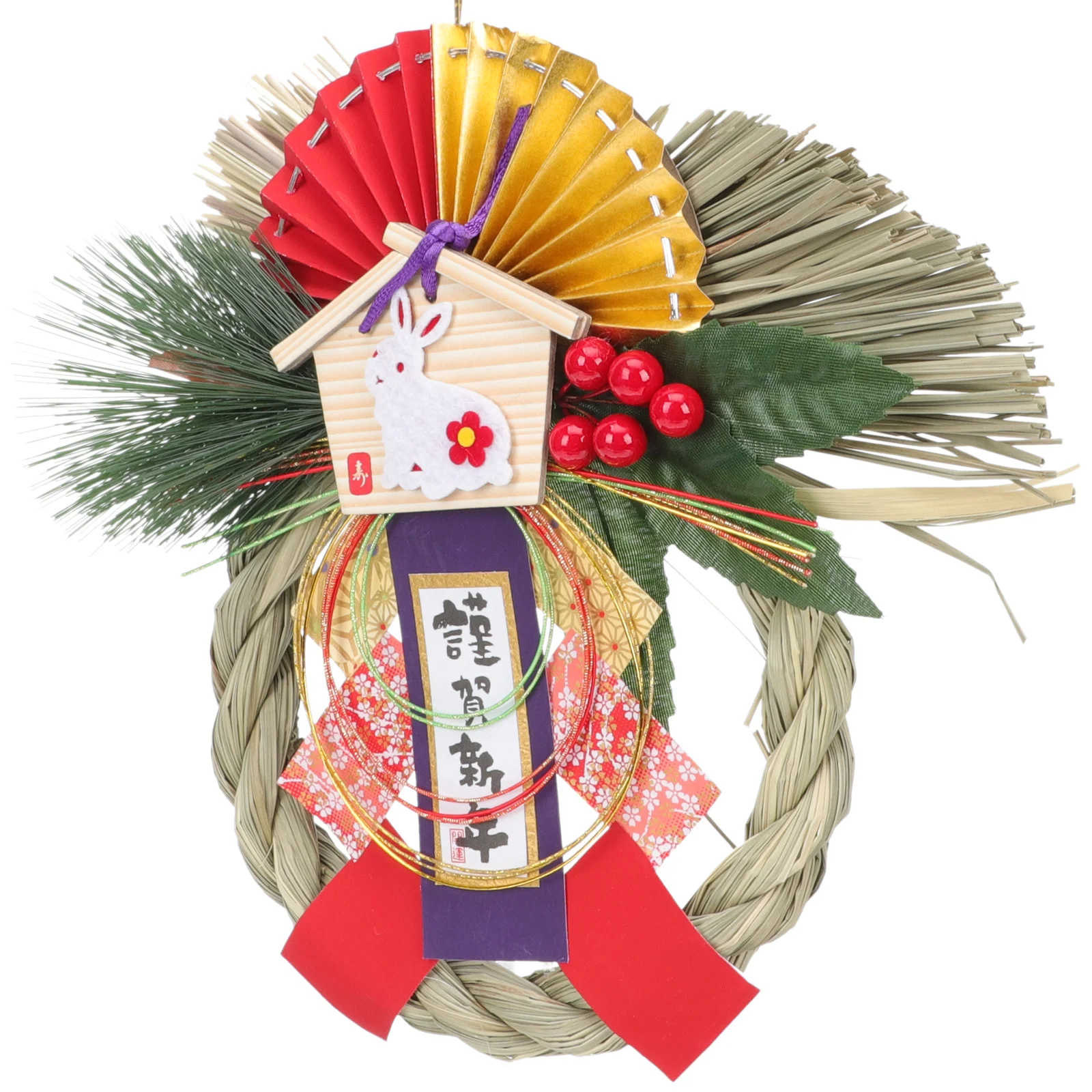 

Craft Mini Woven Wreath Chinese Pendant Decor Japan Festival Hanging Decorative Pendants