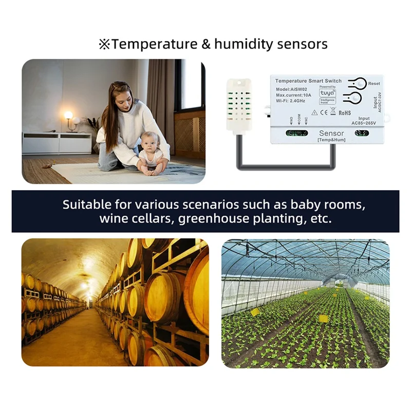 

ABDE-Tuya Wi-Fi Датчик температуры и влажности с зондом для точной регулировки окружающей среды