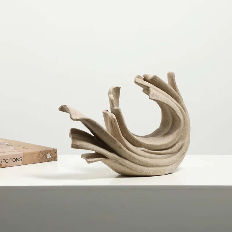 Italian minimalist abstract sandstone spray resin ornament office exhibition hall TV cabinet desktop new and peculiar