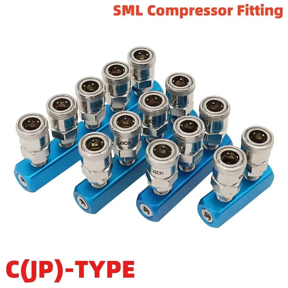 

1 шт. пневматический фитинг-коллектор C-типа SML, круглый, многоканальный, с 2/3/4/5 выходами, распределитель воздуха/газа, инструмент для насоса