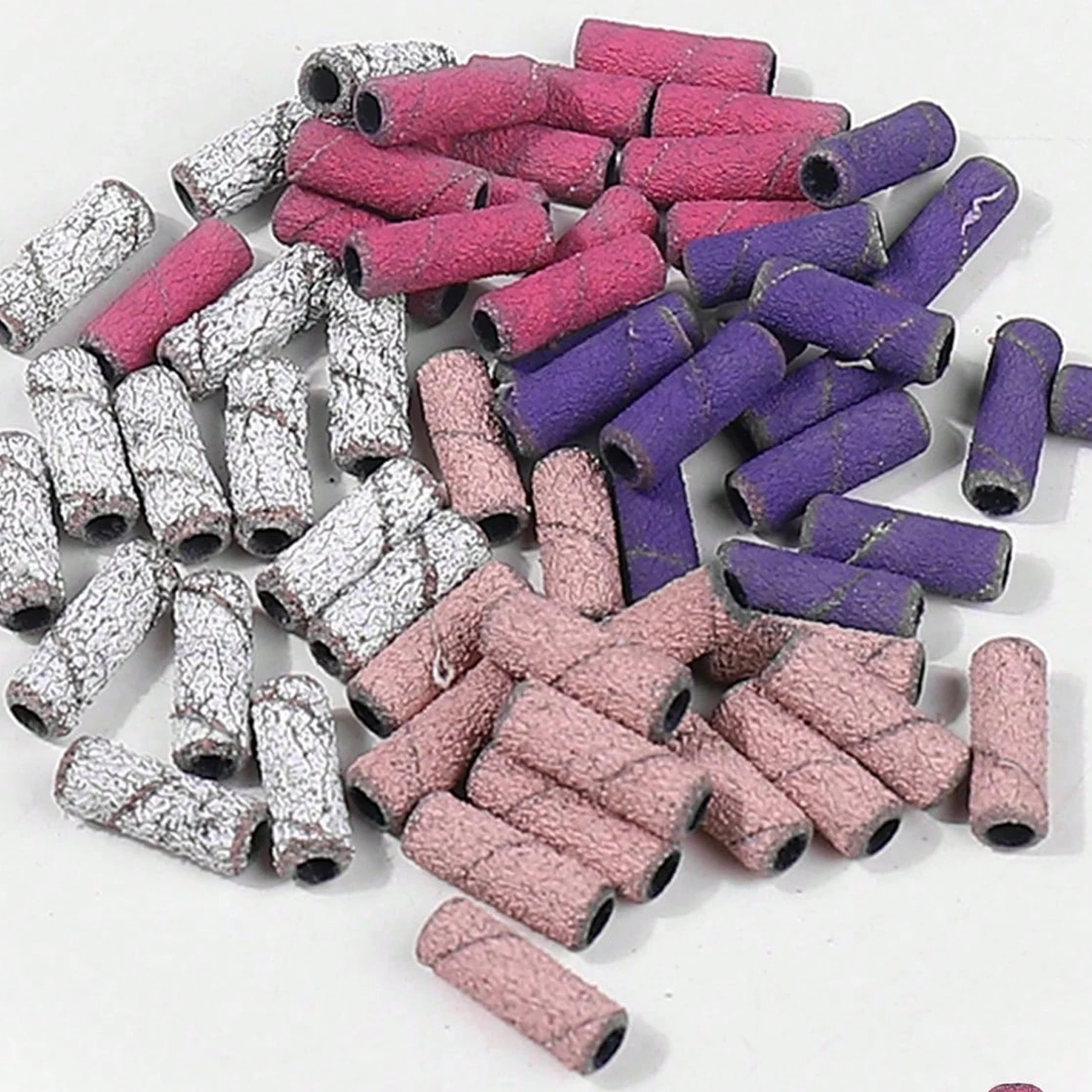 Nagelbohrer-Schleifbänder – für Nagelbohrer, 60 Stück, 4 Farben, grobe, feine Feile, kleines Schleifband mit 3,1 mm Mini-Dorn – Detail 4
