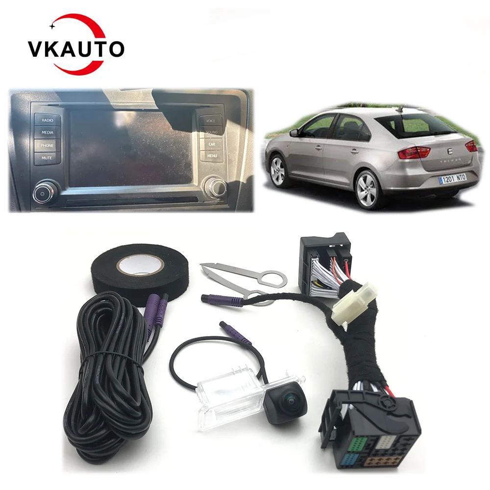 

VKAUTO Canbus Dynamic Trajectory Camera For SEAT TOLEDO 4 KG 2015 2016 2017 2018 Parking backup Camera Work With MIB2 MQB